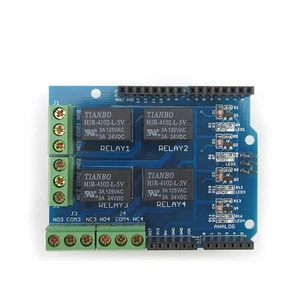 5V 4-Kanal Relais Modul Shield for Arduino UNO R3 Four Channel Relay Module - Bild 1 von 3
