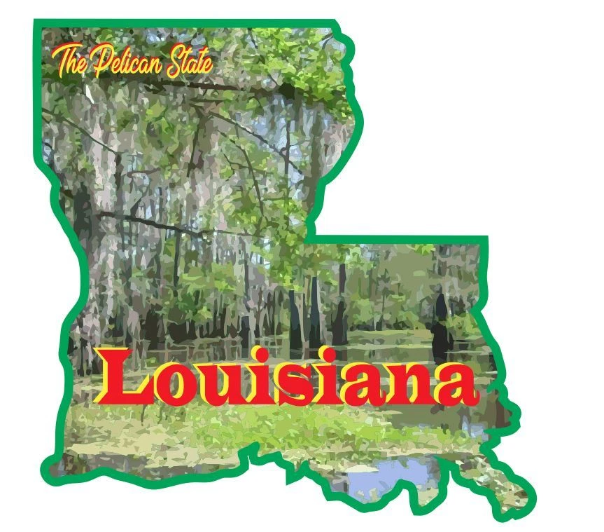 WINTER PARK PRODUCTS Louisiana Sticker Decal R7033