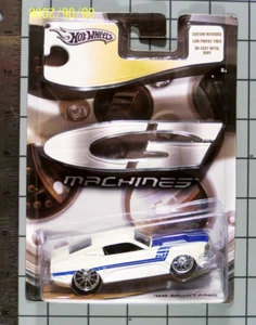 Hot Wheels 2005 1/43 G Machines, '68 Mustang Fastback, white w/blue stripes - Picture 1 of 1