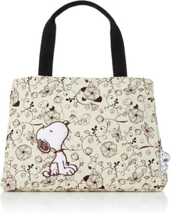 Snoopy Side Button Mini Tote Bag HAP6040 PN30 Flower Beige - Picture 1 of 4