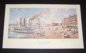 Michael Blaser Limited Edition Print "Cincinnati Public Landing 1875" Tallstacks - Picture 1 of 3