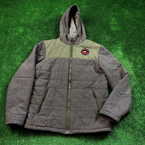 VANS Jacket Mens Medium Full Zip Gray Outdoors Primaloft Hooded Coat Quilted - Picture 1 of 15