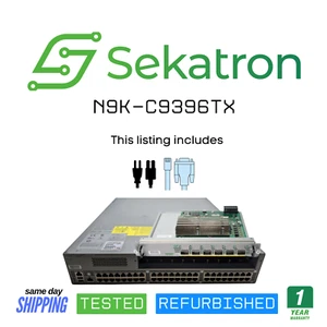 ♻️ Cisco Nexus N9K-C9396TX 48-portowy przełącznik 10GBase-T z 6x 40G QSFP + ⚡Szybka wysyłka - Zdjęcie 1 z 3