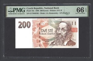 Czech Republic 200 Korun 1998 P19c Uncirculated Grade 66 - Picture 1 of 2
