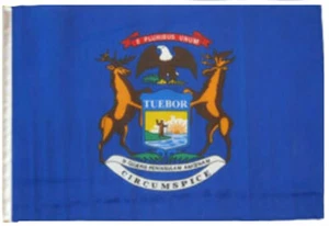 12x18 12"x18" State of Michigan Sleeve Flag Boat Car Garden - Picture 1 of 1