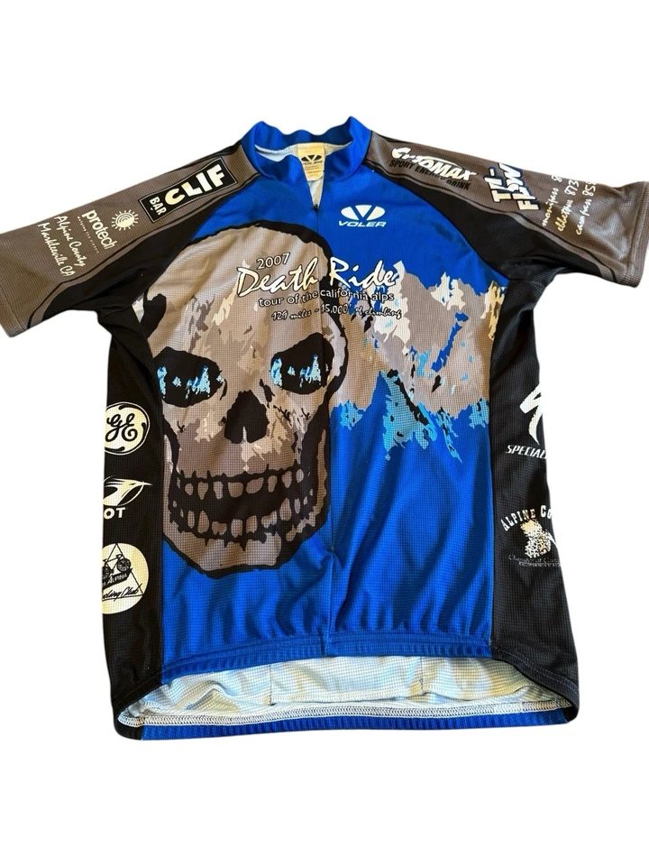 Voler Men’s L 2007 Death Ride Tour Of The California Alps Cycling Jersey USA - Image 1 of 4