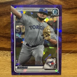 RARE Alek Manoah 2020 Bowman Chrome Prospects Sapphire Purple Refractor #’ed /20 - Bild 1 von 3