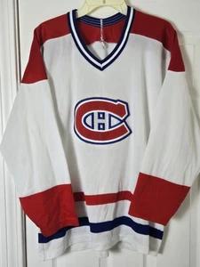 100% Authentic Vintage Montreal Canadiens NHL CCM MASKA Hockey Jersey Large - Picture 1 of 5