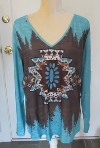 Top donna manica lunga scollo a V sud ovest taglia 2XL - Foto 1 di 3