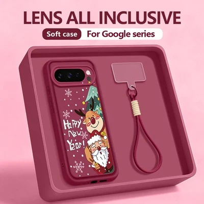 Case With Lanyard For Google Pixel 10 Pro 9 Pro XL 8A 7A 8 Christmas Phone Cover - Image 1 of 4