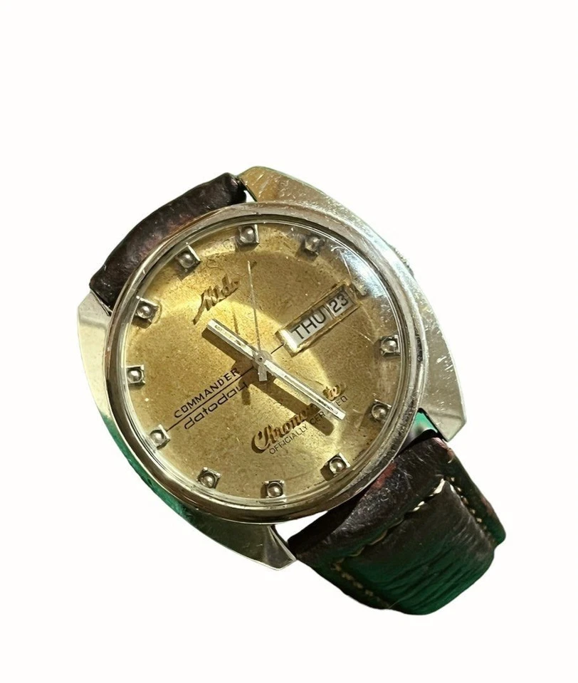 RELOJ MIDO COMMANDER DATODAY VINTAGE AÑOS 70’-80’S CRONÓMETRO HECHO EN SUIZA Foto 1 de 4