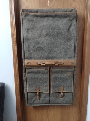 Vintage Hartmann Hanging Garment Bag w/Suit Slip Cover Tweed  - Image 1 of 4