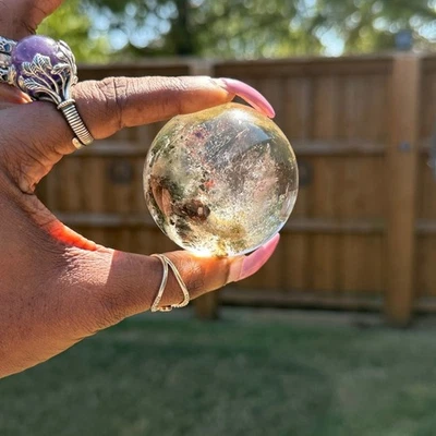 Lodolite (Garden or Phantom Quartz) Crystal Sphere 60.7MM - Image 1 of 4