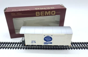 BEMO scartamento ridotto H0m 2282 124 carro merci vagone pubblicitario "IBACOM" in confezione originale - Foto 1 di 5