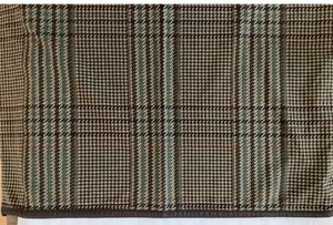 Ralph Lauren Eccleston Houndstooth Plaid King Leather Trim Pillowcase - Picture 1 of 3