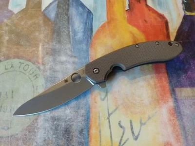 Spyderco Southard, Stonewashed CTS-204P Plain Blade, Brown G-10 Handle - Image 1 of 4