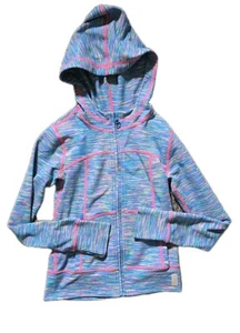Girls Zella Multicolor/neon colors Hoodie full zip Sweatshirt Size M (8/10) - Picture 1 of 6