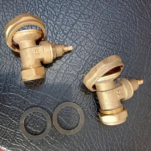 2 x GZ Zentralheizung Pumpenventile Vollbohrung Schieber Typ inkl. Unterlegscheiben (Paar) - Bild 1 von 6