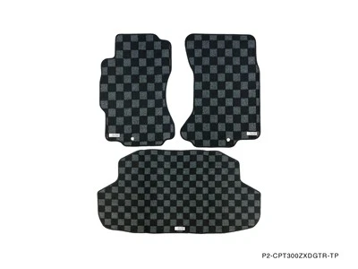 P2M for Nissan Z32 300Zx 1990-96 Race Floor Mats + Trunk Mat (3Pcs Set) : Dark - Image 1 of 4