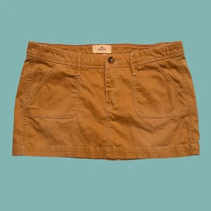 Vintage Y2K Hollister Cargo Utility hellbrauner sozialer Stretch-Minirock abgenutzt Größe 7 - Bild 1 von 5