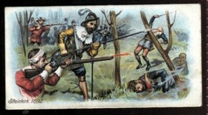 Tobacco Card, Faulkner, OUR GALLANT GRENADIERS, (21-40), 1902,Steinkirk 1692,#25