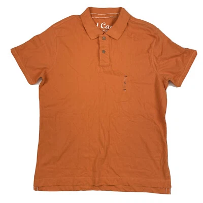 NUEVO CON ETIQUETAS Polo Rojo Camel Para Hombre Naranja Manga Corta Talla XL 100% Algodón $32 Foto 1 de 4