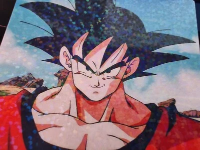 Goku Stare DBZ Dragon Ball Z Retro Nostalgia Sticker Holographic Water Proof - Image 1 of 3