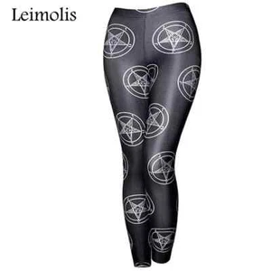 WOMEN'S 3D PRINTED FIVE-ANGLED STAR MAGIC ARRAY GOTHIC  SPORT LEGGINGS GIFT - Picture 1 of 5