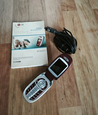 LG C3300 Klapphandy in rot-silber ( Akku defekt ) - Bild 1 von 4