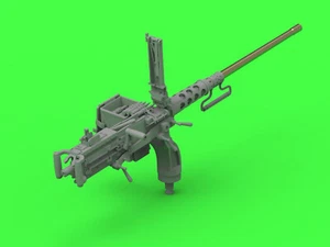 .50CAL BROWNING M2 HB W/D70627 CRADLE & AMMO CAN for GMC M10 #35070 1/35 MASTER - Picture 1 of 6