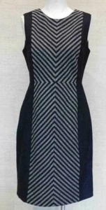 Abito tubino J Crew lana chevron 4 grigio tweed ufficio lavoro carriera classico - Foto 1 di 13