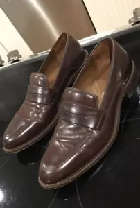 MEN'S JOHNSTON MURPHY BROWN LEATHER DRESS SHOES 9M Super Clean - Picture 1 of 3