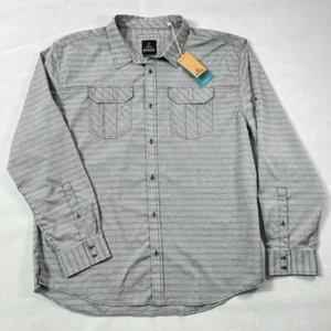 Prana Shirt Men 2XL Gray Long Sleeve Hiking Camping Citadel NWT - Picture 1 of 14