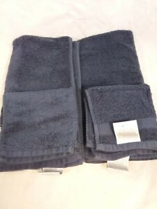 Charisma Luxury Towels Hand Towels and Wash Clothes 4 Pieces Midnight Opened
