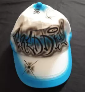 The Urbanist Personalised Custom Air Brushed Graffiti kid's small cap (3-7yrs) - Picture 1 of 5