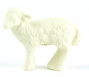 Seasonal Specialties 1995 White Porcelain Sheep Standing Nativity Xmas Figure - Picture 1 of 10