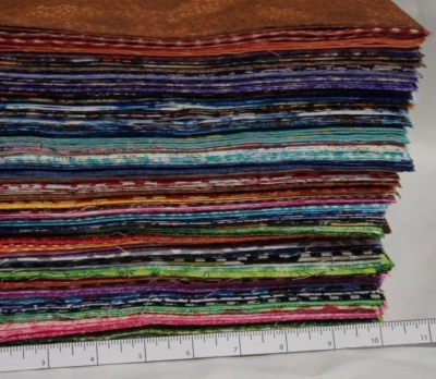 Lote JUMBO de 50 10" X 10" QUADRADOS *PRÉ-CORTADOS* Tecido 100% Algodão SEM DUPLICATAS! - Imagem 1 de 4