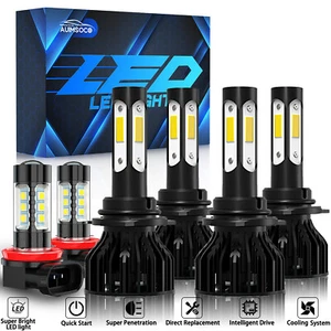 For Honda Odyssey 2005-2010 6x 6000K LED Headlight Hi/Lo + Fog light Bulbs Combo - Picture 1 of 12