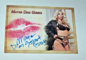 2023 Collectors Expo Model Mayra Dias Gomes Autographed Kiss Card