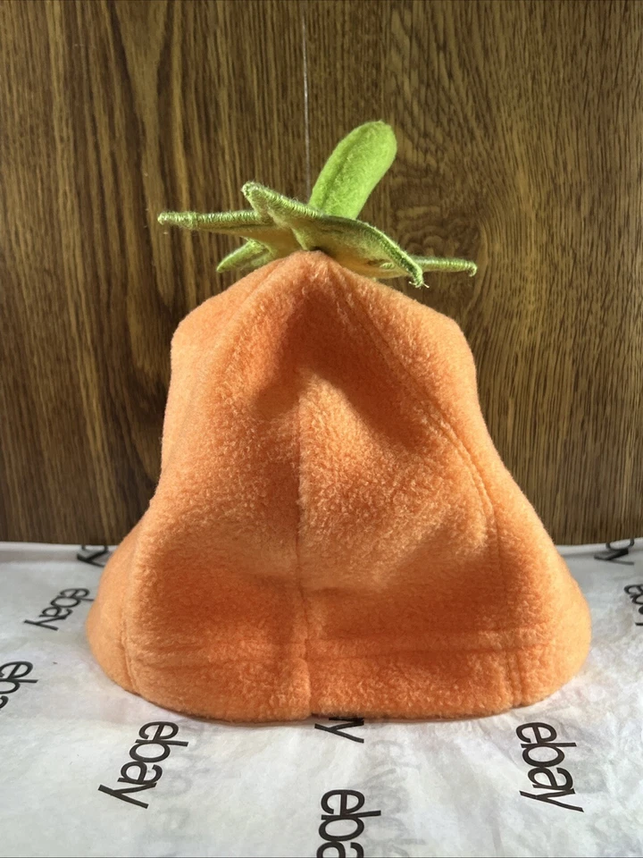 Antiguo sombrero borroso de Halloween de calabaza 2T-4T azul marino. Foto 1 de 4