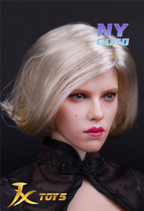 1/6 Black Widow Scarlett Johansson Head Sculpt Fit 12" Female PH TBL Model