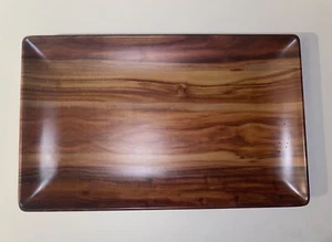 Tommy Bahama Serving Tray 18X 9” Wood Pattern 100% Melamine NEW - Picture 1 of 3