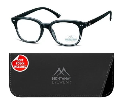Montana MR82 schwarz Lesebrille Retro Nerd Style mit Federbügel
