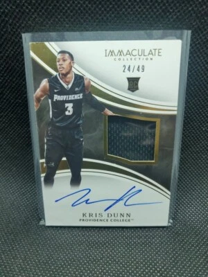 2016-17 Immaculate Collection Collegiate KRIS DUNN Auto Patches #46 24/49 - Image 1 of 3
