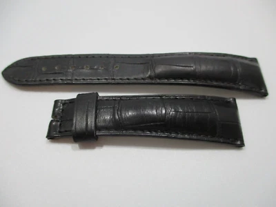 原装 BREGUET 黑色爬行动物 20 毫米 x 16 毫米皮革表带 115+75 毫米 — 第 1/4 张图片