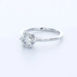 Anello Solitario Classico Oro 14K Taglio Tondo 1,5 CT Diamante Naturale Certificato H/VS1 - Foto 1 di 4