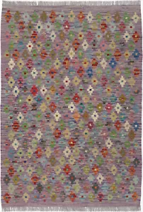 Kelim Teppich Orient Perser Rug Kilim Violett Schurwolle Design Pflanzenfarben - Bild 1 von 1