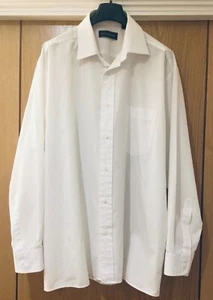 PETER ENGLAND WHITE POLYCOTTON SHIRT SIZE 16" - Picture 1 of 5