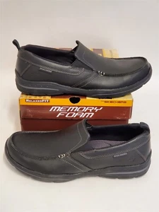 Skechers Mens Harper-Forde 64858 Loafer Moc Toe Slip On Shoe Black Size 12 US - Picture 1 of 10