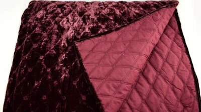 US$ 360 MARTHA STEWART VELUDO TUFADO KING COLCHA COBERTOR COBERTOR CAPA DE CAMA PORTA VERMELHA - Imagem 1 de 4
